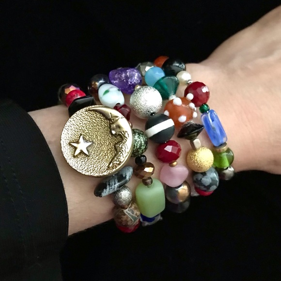 Hand Crafted Jewelry - Handmade Bracelet with Vintage & Modern Elements (B25-11H) New Without Tags